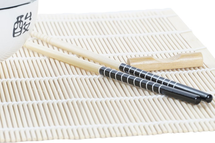 DKD Home Decor Sushi Set 16 Piezas Bambú y Gres Blanco y Negro DKD Home Decor Sushi Set 16 Piezas Bambú y Gres Blanco y Negro