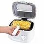 Clatronic FR 3771 Freidora 2.5 Litros 1800 W, Color Blanco, Termostato Ajustable, Filtro de Aceite
