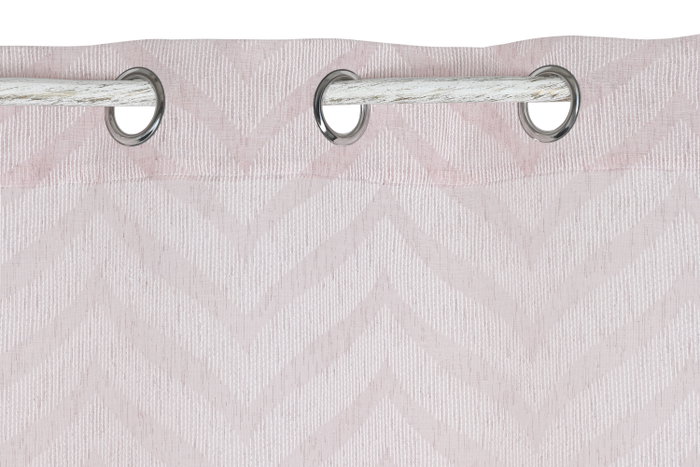 DKD Home Decor Cortina de Poliéster 140x260 con 8 Anillas Rosa Palo