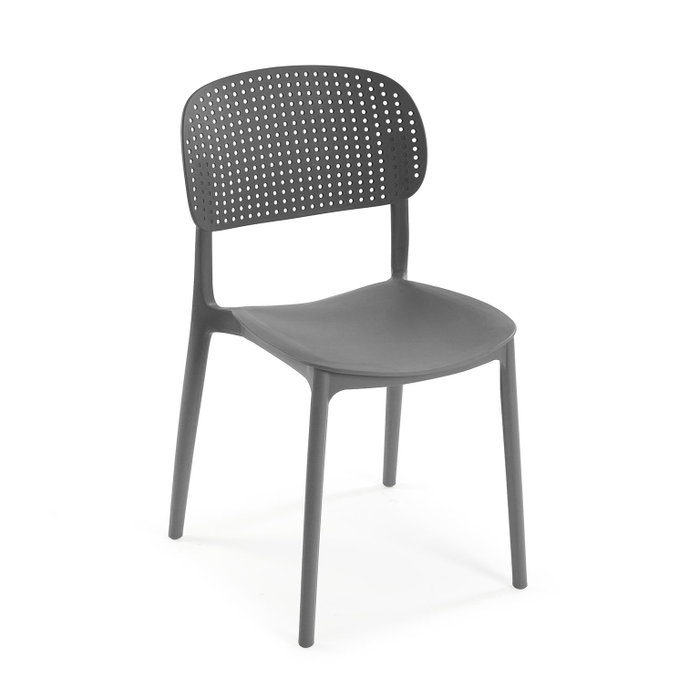 Versa Silla de Comedor Gris Apilable 41.5x48x80 cm (4 Unidades) Versa Silla de Comedor Gris Apilable 41.5x48x80 cm (4 Unidades)