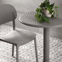 Versa Silla de Comedor Gris Apilable 41.5x48x80 cm (4 Unidades)