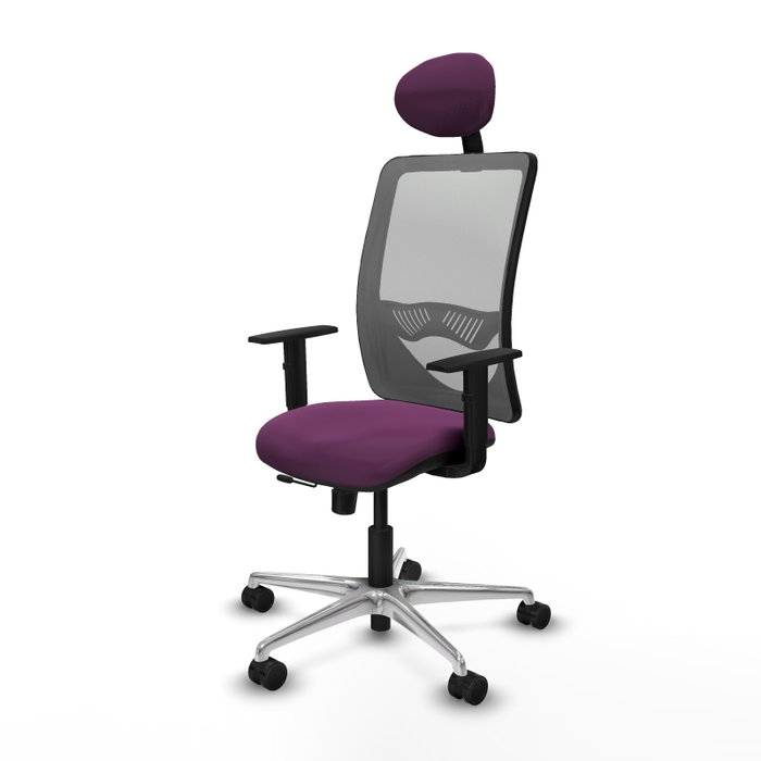 PIQUERAS Y CRESPO Silla de oficina Zulema Morado y Gris PIQUERAS Y CRESPO Silla de oficina Zulema Morado y Gris