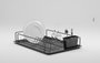 Hermia Escurreplatos SM010-B, 100% Metal, Negro, 35,5 x 29,5 x 9,5 cm