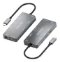 Aisens USB-C Dock 9 en 1, 2xHDMI, RJ45, USB 3.0, PD 100W, Gris