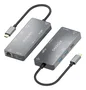 Aisens USB-C Dock 9 en 1 con 2xHDMI, RJ45 y PD, Gris