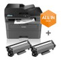 Brother MFC-L2827DWXL Multifunción Láser Monocromo con WiFi, Fax y Consumibles XL
