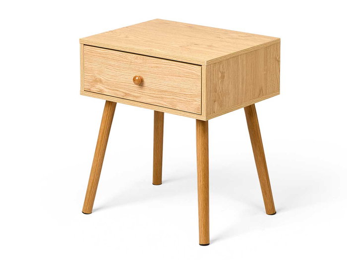 Giftdecor Mesita Auxiliar Cajón Natural 40 x 30 x 47 cm