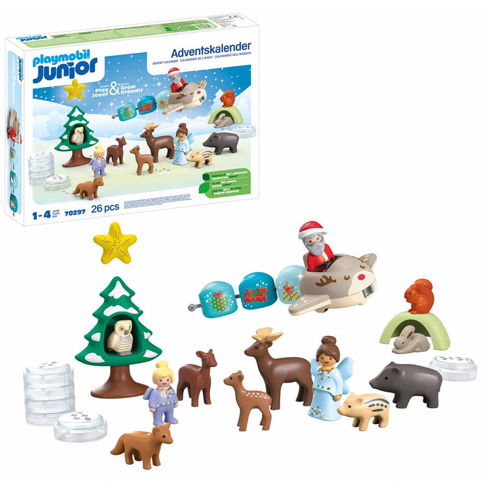 PLAYMOBIL 70297 Calendario de Adviento Navidad Nieve Junior - Calendario para Niños, A partir de 12 meses PLAYMOBIL 70297 Calendario de Adviento Navidad Nieve Junior - Calendario para Niños, A partir de 12 meses