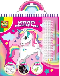 Ses Creative Libro de actividades para colorear de lentejuelas de 3 en 1 - SES8710341001179