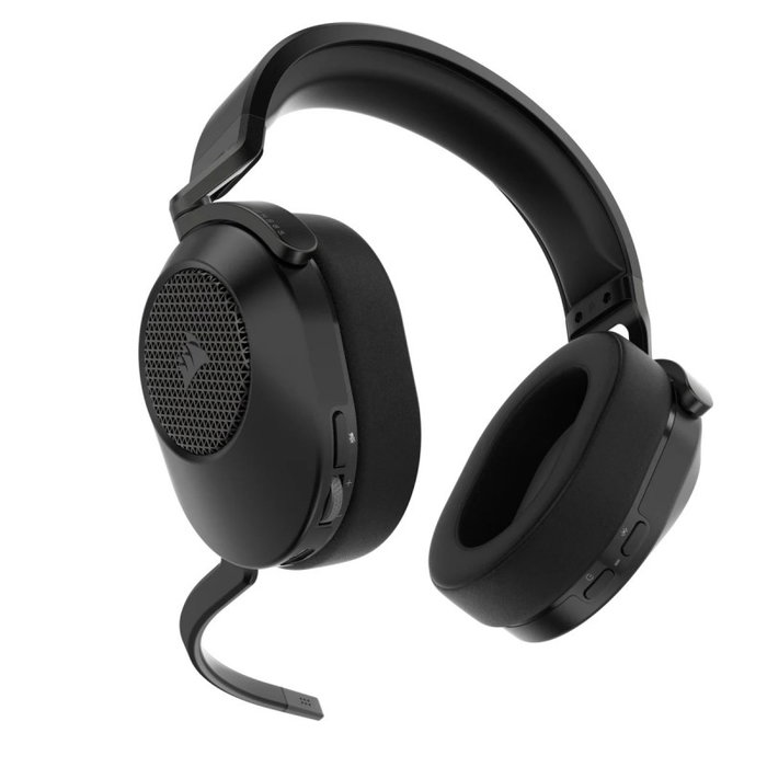Corsair HS65 Auriculares Gaming Inalambrico Negro Sonido Envolvente 7.1 Virtual Diadema Con Micrófono Plegable