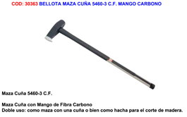 BELLOTA Mango de carbono para maza cuña 5460-3 C.F.