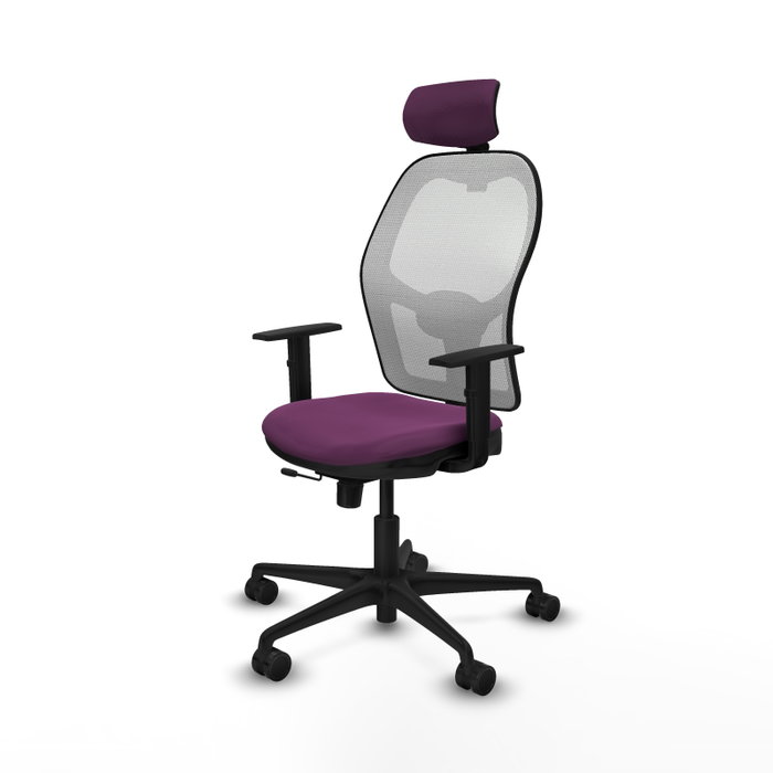 PIQUERAS Y CRESPO Silla de oficina Jorquera con mecanismo Sincro/Traslack Morado y Blanco PIQUERAS Y CRESPO Silla de oficina Jorquera con mecanismo Sincro/Traslack Morado y Blanco