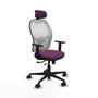 PIQUERAS Y CRESPO Silla de oficina Jorquera con mecanismo Sincro/Traslack Morado y Blanco