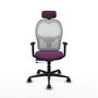 PIQUERAS Y CRESPO Silla de oficina Jorquera con mecanismo Sincro/Traslack Morado y Blanco