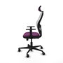 PIQUERAS Y CRESPO Silla de oficina Jorquera con mecanismo Sincro/Traslack Morado y Blanco