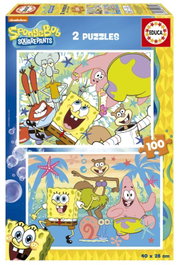EDUCA BORRAS Bob Esponja Puzzle 2x100 piezas