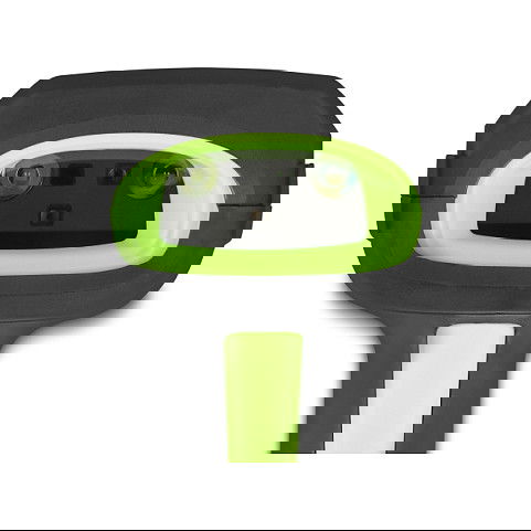 DeLOCK 90588 - Lector de códigos de barras portátil 1D/2D inalámbrico, Bluetooth 4.1 y RF 433 MHz, alcance 100 m, escaneo hasta 6.5 m, carga inductiva, batería 2600 mAh