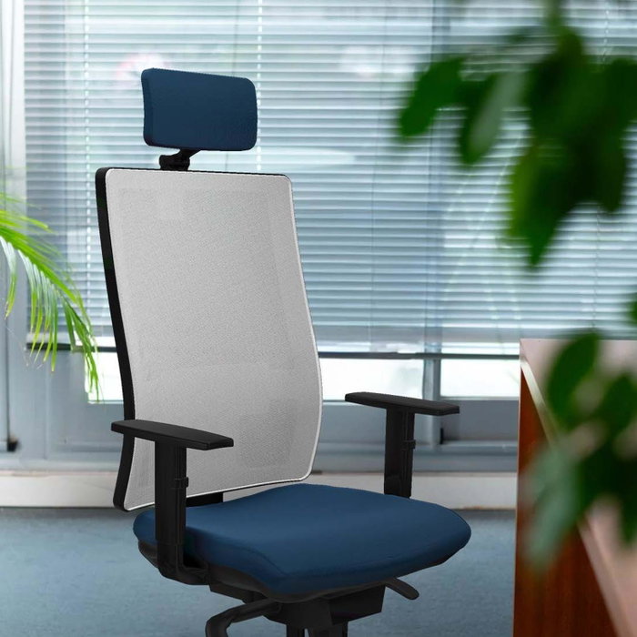 PIQUERAS Y CRESPO Silla de oficina Horna Blanca con mecanismo Sincro PIQUERAS Y CRESPO Silla de oficina Horna Blanca con mecanismo Sincro