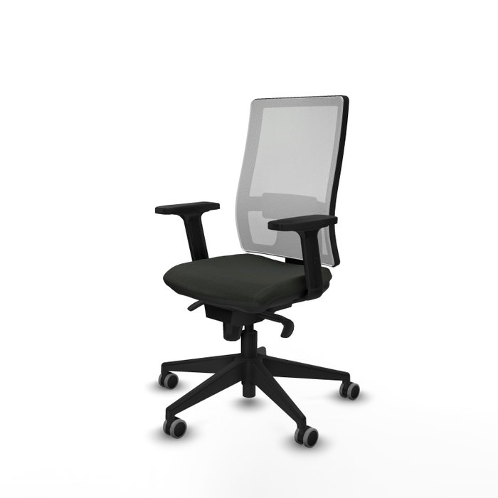 PIQUERAS Y CRESPO Silla de oficina Horna con mecanismo Sincro, Negro y Blanco