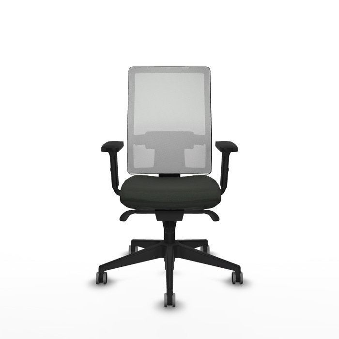 PIQUERAS Y CRESPO Silla de oficina Horna con mecanismo Sincro, Negro y Blanco