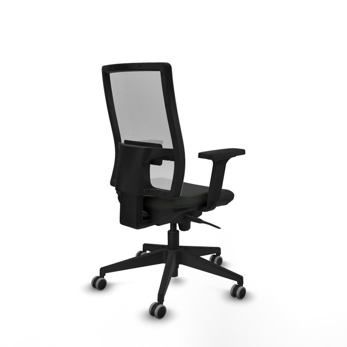 PIQUERAS Y CRESPO Silla de oficina Horna con mecanismo Sincro, Negro y Blanco