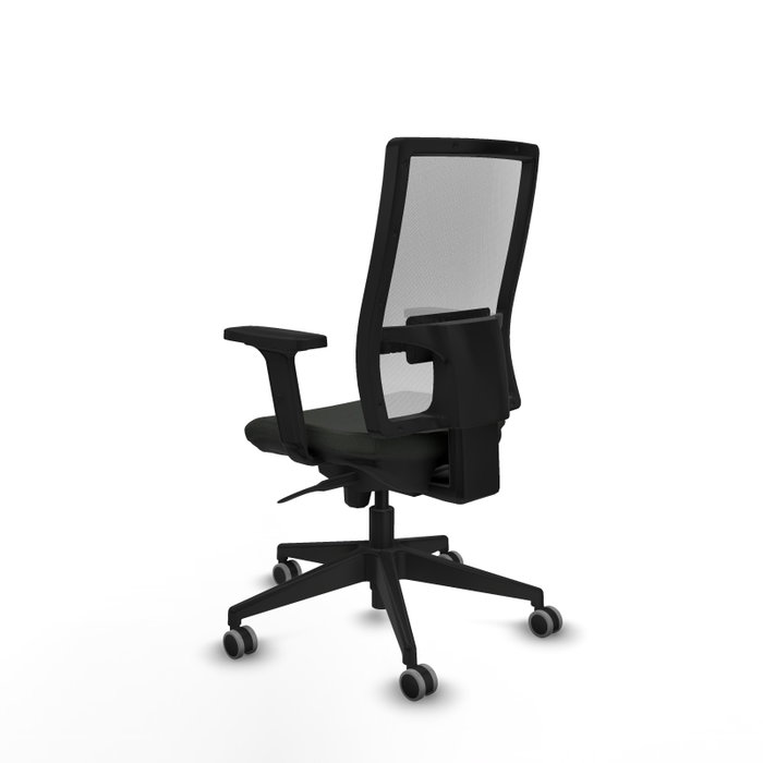 PIQUERAS Y CRESPO Silla de oficina Horna con mecanismo Sincro, Negro y Blanco
