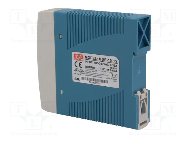 MEAN WELL MDR-10-15 10W 15VDC para carril DIN MEAN WELL MDR-10-15 10W 15VDC para carril DIN