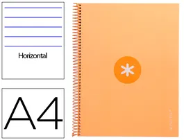 Antartik Cuaderno espiral A4 micro, 80 hojas, 90 gr, horizontal, color peach