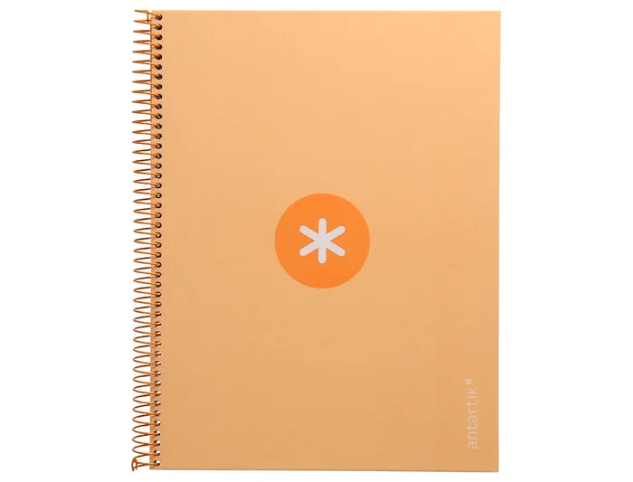 Antartik Cuaderno espiral A4 micro, 80 hojas, 90 gr, horizontal, color peach