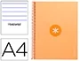 Antartik Cuaderno espiral A4 micro, 80 hojas, 90 gr, horizontal, color peach