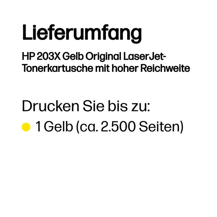 HP 203X CF542X Tóner Amarillo de Alto Rendimiento (XL)