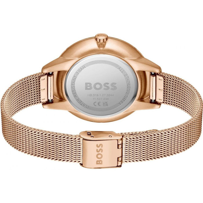 Boss 1502663 Reloj Analógico Dorado con Esfera Blanca