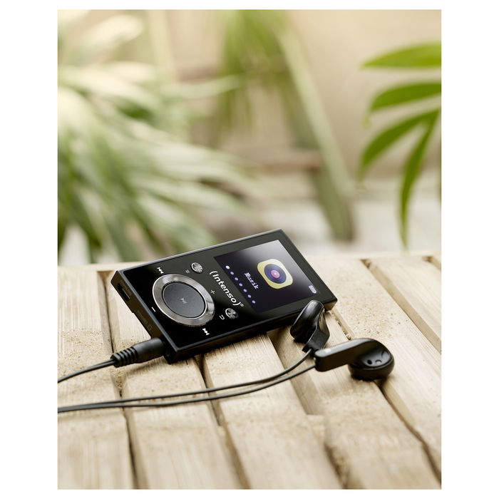 Intenso Video Scooter BT - Reproductor MP4/MP3 con Bluetooth 5.0, Pantalla LCD de 1.8 Pulgadas (4.57 cm), 16 GB de Memoria, USB 2.0, Negro, Incluye Auriculares