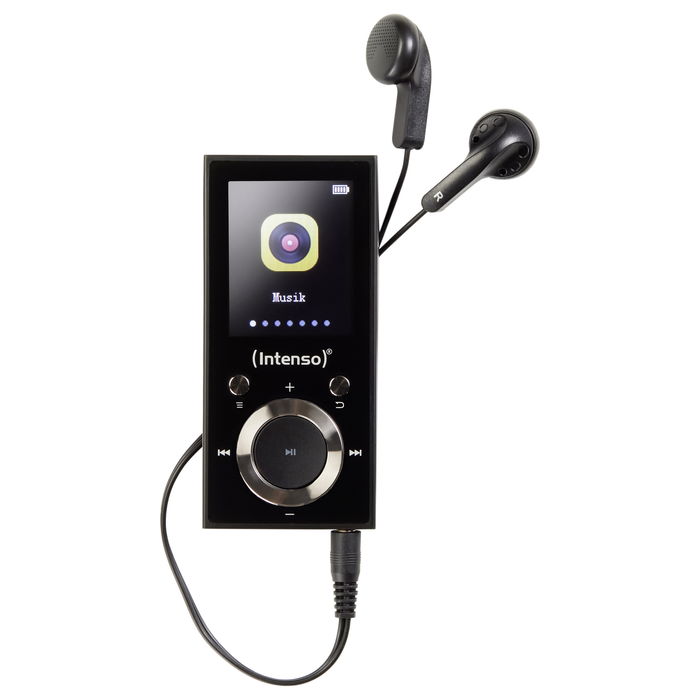 Intenso Video Scooter BT - Reproductor MP4/MP3 con Bluetooth 5.0, Pantalla LCD de 1.8 Pulgadas (4.57 cm), 16 GB de Memoria, USB 2.0, Negro, Incluye Auriculares