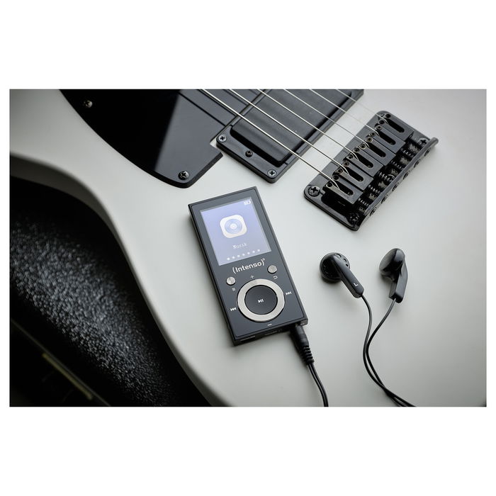 Intenso Video Scooter BT - Reproductor MP4/MP3 con Bluetooth 5.0, Pantalla LCD de 1.8 Pulgadas (4.57 cm), 16 GB de Memoria, USB 2.0, Negro, Incluye Auriculares