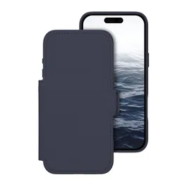 Dbramante1928 Lynge MS ICON Funda Folio con Magsafe y Bolsillo para 3 Tarjetas para Apple iPhone 17 Pro Max - Azul