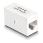 DeLOCK Adaptador RJ45 hembra a RJ45 hembra Cat.6 UTP blanco