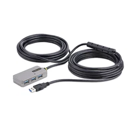 Startech Hub USB 3.2 Gen 1 Type-A Extender de Interfaz 5000 Mbit/s Negro y Plata U01043