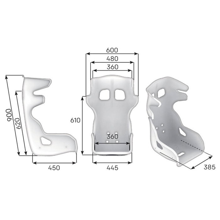 OMP HTE EVO Fibreglass Seat Negro OMP HTE EVO Fibreglass Seat Negro
