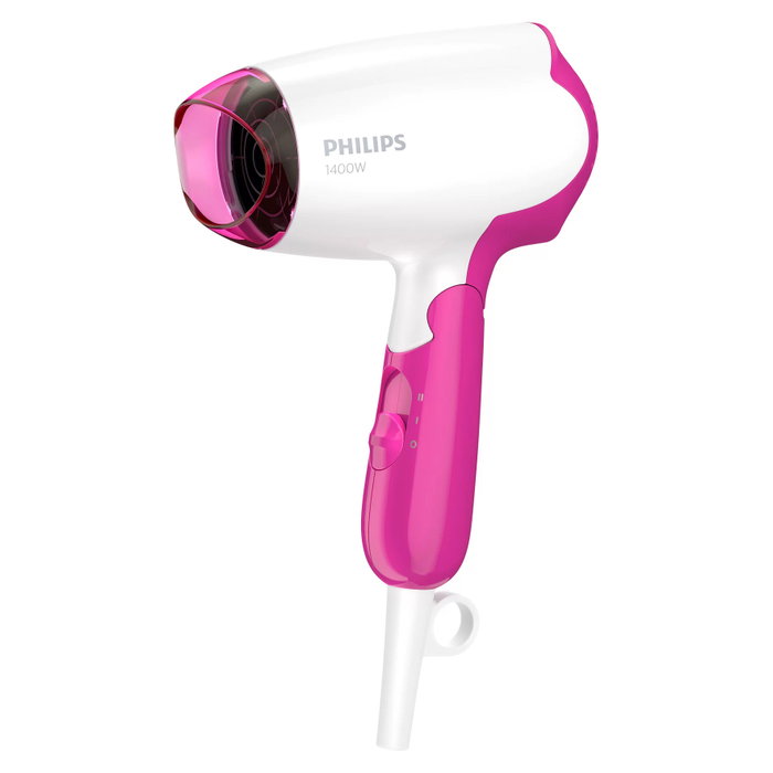 Philips Essential Care BHD003/00 Secador de pelo plegable Blanco y Rosa