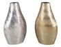 DKD Home Decor Set de 2 Jarrones de Aluminio Rayado LUMARO