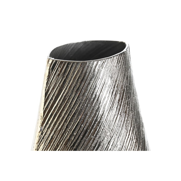 DKD Home Decor Set de 2 Jarrones de Aluminio Rayado LUMARO