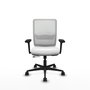 PIQUERAS Y CRESPO Silla de oficina Haches con mecanismo Sincro/Traslack y Brazos 3D Blanco