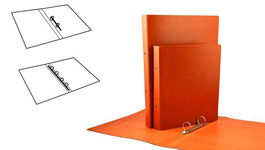 Mariola Carpeta de Anillas 2X40mm Folio Cartón Compacto Gofrado Cuero