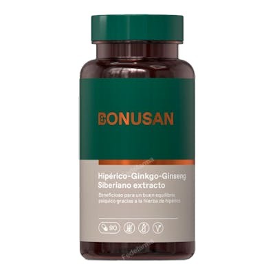 BONUSAN Hiperico-Ginkgo-Ginseng Siberiano Extracto 90Vcap. BONUSAN Hiperico-Ginkgo-Ginseng Siberiano Extracto 90Vcap.