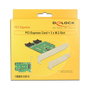 DeLOCK 89518 Tarjeta PCIe Express de Expansión con 3 Slots M.2 SATA, Formato Low Profile, Compatible con Windows y Linux
