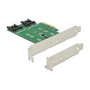 DeLOCK 89518 Tarjeta PCIe Express de Expansión con 3 Slots M.2 SATA, Formato Low Profile, Compatible con Windows y Linux