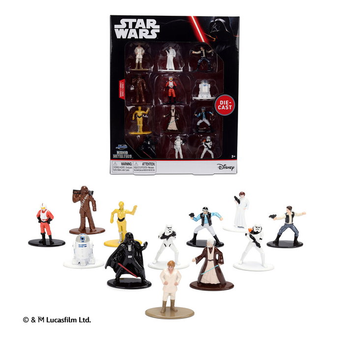 JADA TOYS Blister 12 figuras metalfigs Star Wars 4cm