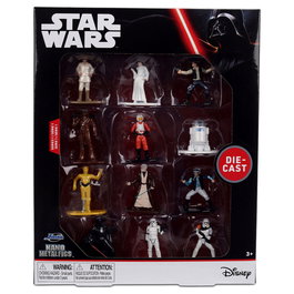 JADA TOYS Blister 12 figuras metalfigs Star Wars 4cm