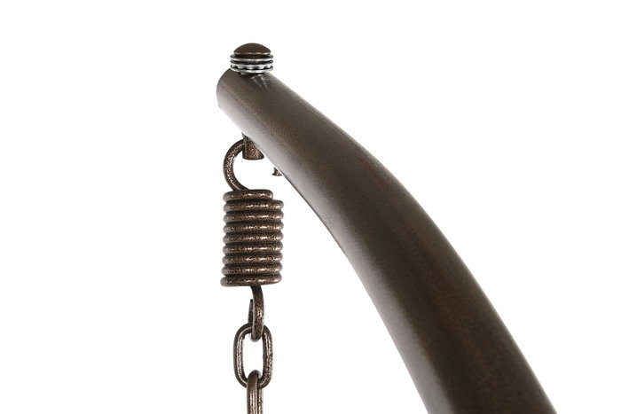 DKD Home Decor Sillon Colgante Breeze para Terraza y Jardin en Marron Claro y Marron Oscuro 66 x 119 x 92 cm